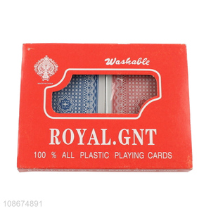 Hot selling waterproof poker cards set plastic playong cards set