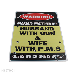 Good selling decorative warning sign retro vintage tin signs board