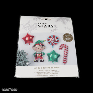 Factory price cartoon christmas decoration aluminum film balloon kit for children