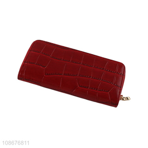 Hot sale faux crocodile leather wallet credit card holder for women