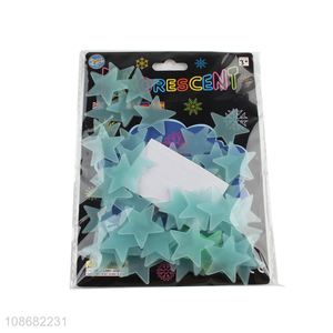 Most popular star shape decorative fluorescent glow in the dark sticker