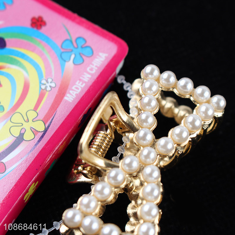 Most popular fashion delicate women pearl hair claw hair clips for sale