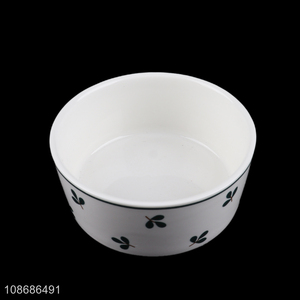 Online wholesale leaft pattern ceramic bowl porcelain soup bowl