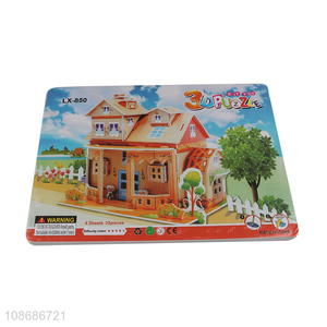 New product 33 pieces intelligent 3D garden villa puzzle toy