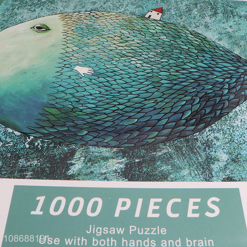 Custom 1000 pieces puzzle big fish jigsaw puzzle for kids adults