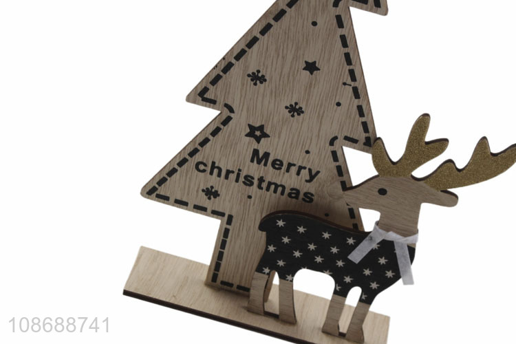 Hot sale wooden Christmas figurine Christmas centerpieces party decorations