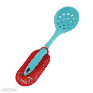 Online wholesale kitchen utensils silicone slotted ladle spoon for home