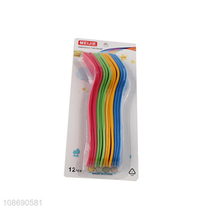 Good price 12pcs colorful plastic fork set plastic cake fork set