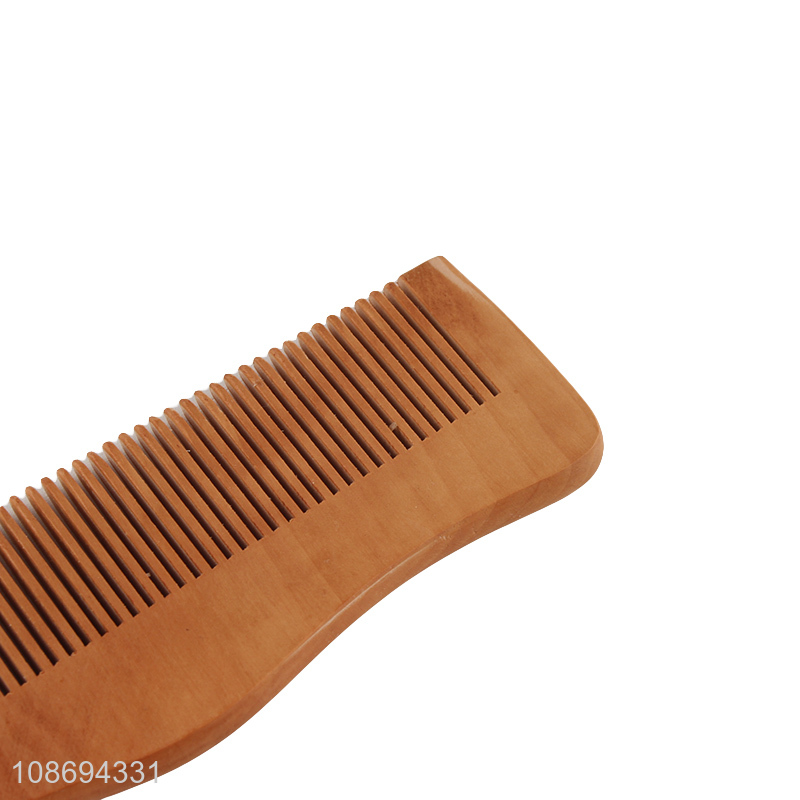 New product natural peach wood fine tooth anti-static comb hair brush