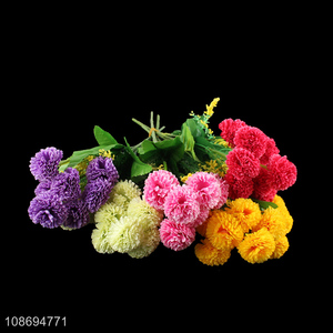 Hot selling colorful chrysanthemum ball fower artificial fowers for decoration