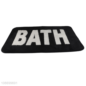 Hot selling non-slip polyester bathroom door mat floor mat wholesale