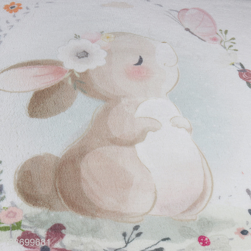 Top selling household rabbit printed floor mat door mat wholesale