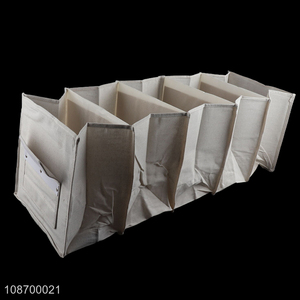 High quality folding non-woven wardrobe organizer bin for clothes underwear