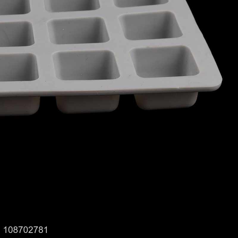 Hot items reusable silicone ice cube tray square ice cube mold for sale