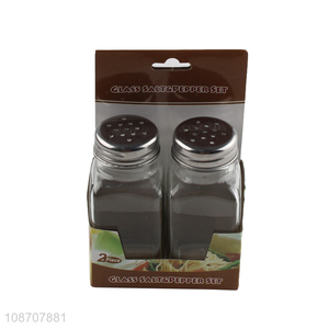 Yiwu market square glass spice containers glass bottles for kitchen