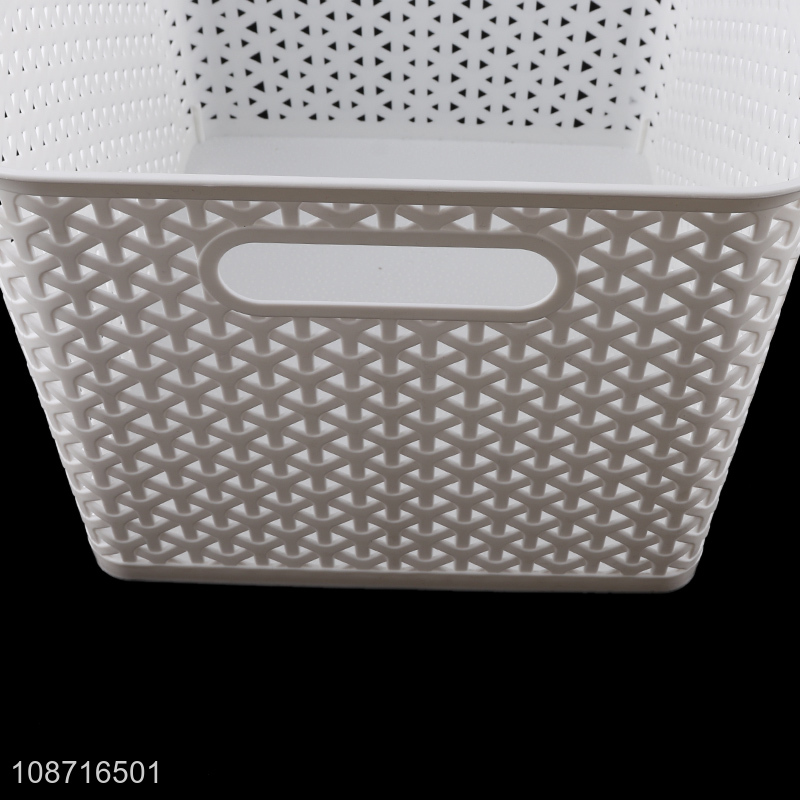 Top selling plastic household storage basket rectangle desktop storage basket