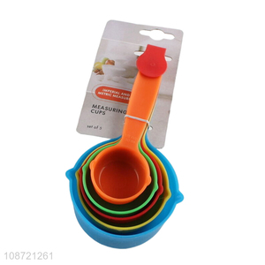 Top sale plastic kitchen measuring cup and spoon set wholesale