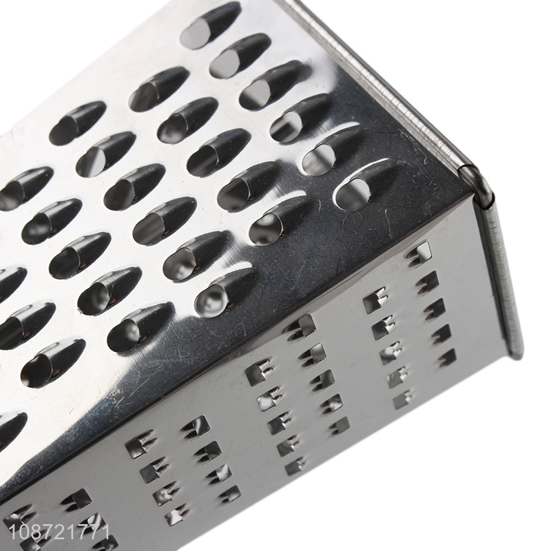 Good quality 4 sided stainless steel box grater for vegetables & cheese