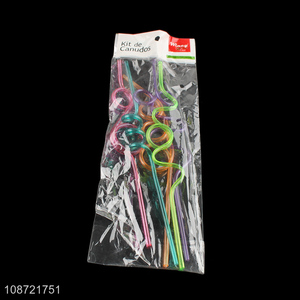 New product clear spiral plastic drinking straws bpa free reusable straws