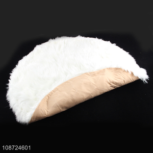 New product round anti-slip fluffy floor mat faux fur floor carpet rugs