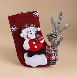 New arrival 3D fabric Christmas stockings Christmas tree hanging ornaments