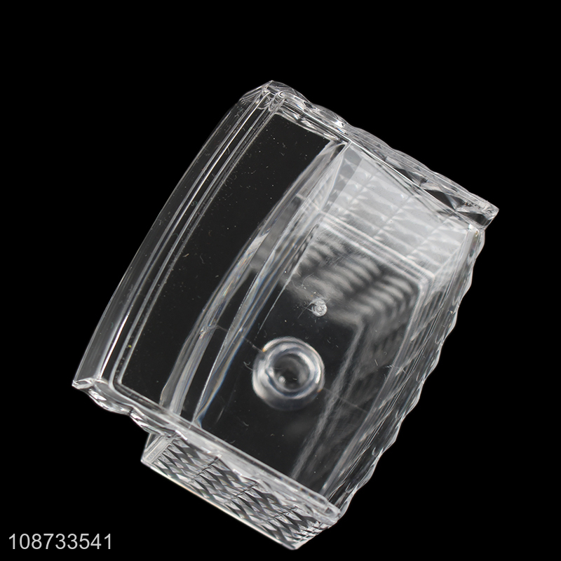 China factory transparent cotton swab box plastic storage box for home