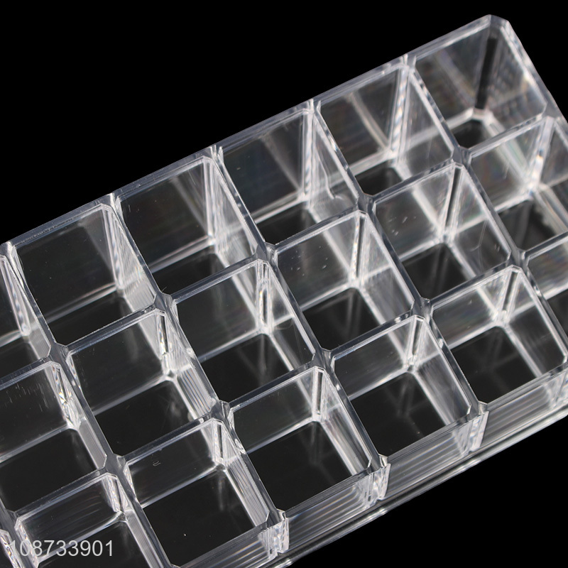 New design clear plastic cosmetic makeup storage box display stand for sale