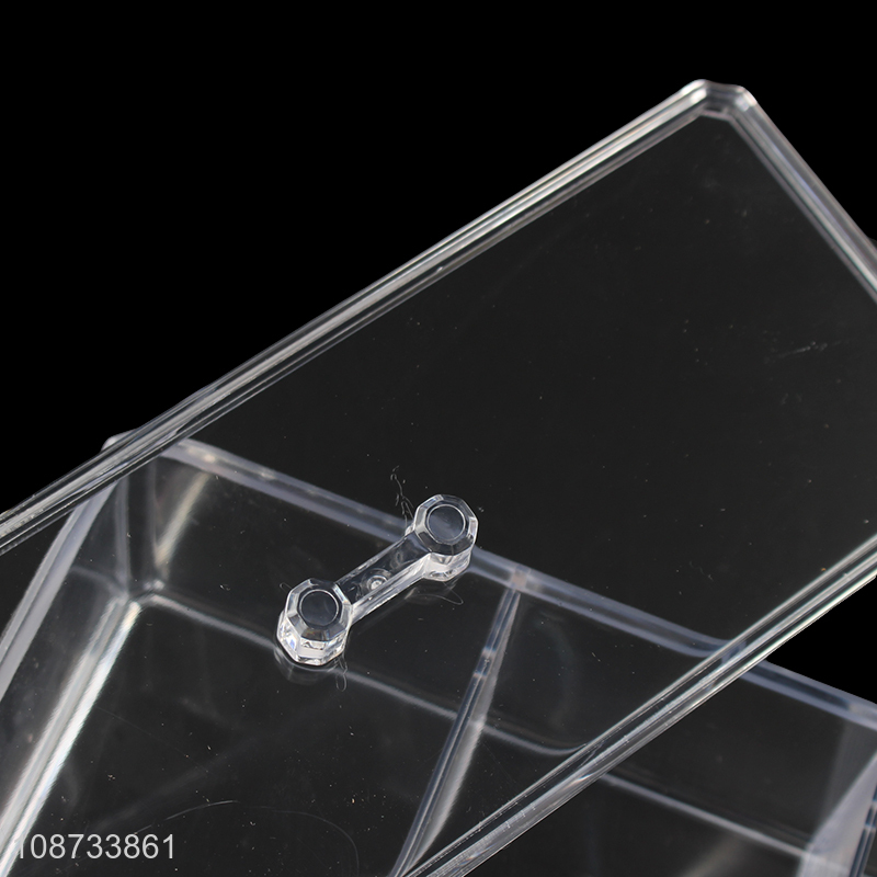 China supplier clear plastic cosmetic makeup organizer storage box for sale