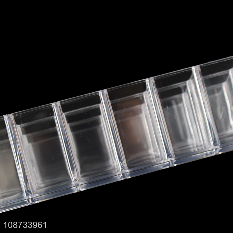 Yiwu market clear makeup cosmetic storage box lipstick display holder wholesale