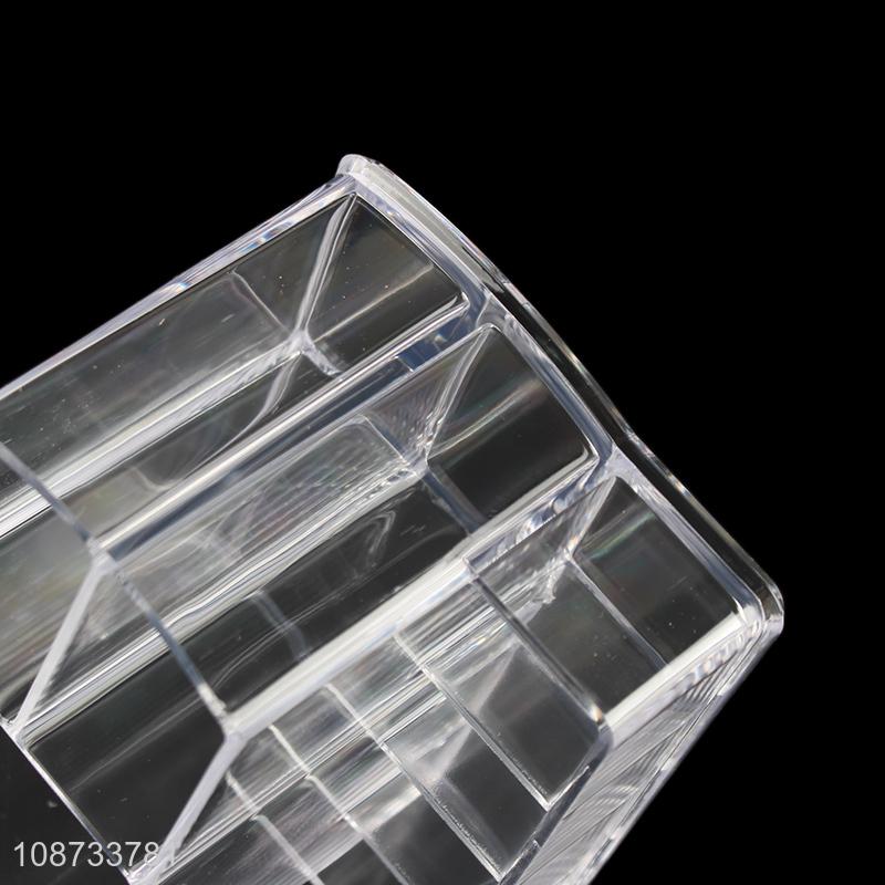 China wholesale clear desktop makeup organizer cosmetic storage box for bedroom