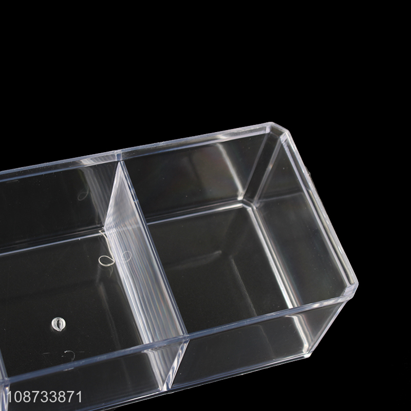 Best selling plastic cosmetic makeup storage box display stand for desktop