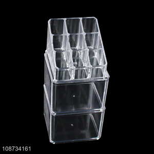 Top products clear makeup cosmetic organizer desktop lipstick display box storage box