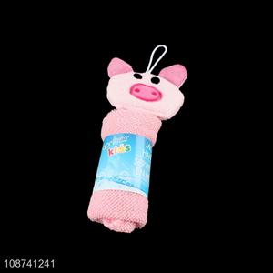 New product cute cartoon absorbent hanging hand towel for kids