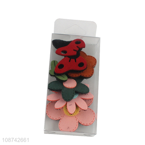 Hot selling lovely felt hairclips felt hairpins for kids teens