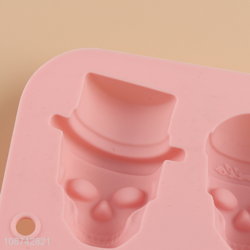 New arrival skull shaped silicone cookies mould bigsuits mold for baking