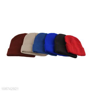 New arrival multicolor fashionable winter knitted beanies hat for men women