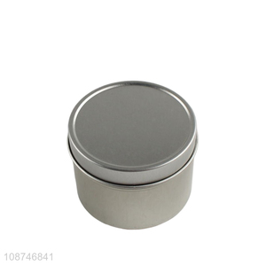 Wholesale empty candle holder metal candle tins with lid for candle making