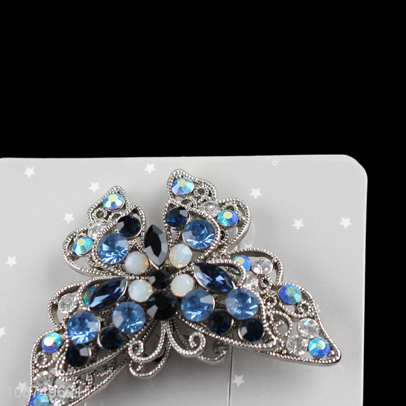 Hot selling butterfly shaped brooch rhinestone brooch pin for women