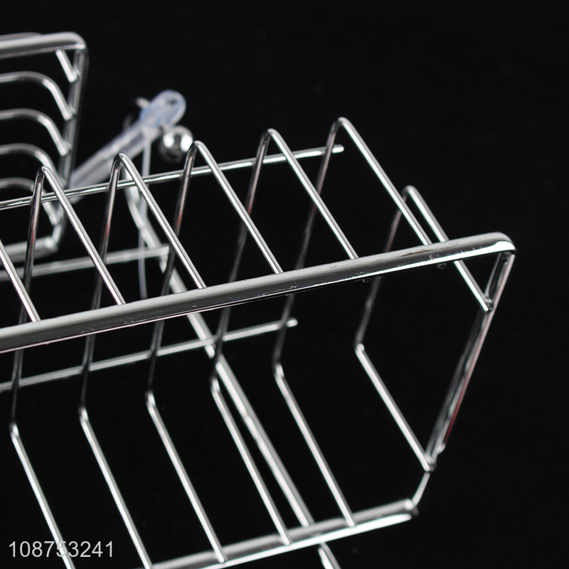 Hot selling 2-tie shower caddy organizer metal wire bathroom shelves