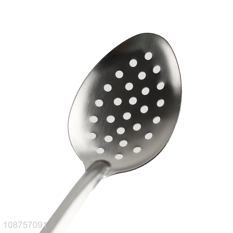 Wholesale 201 stainless steel slotted spoon for kitchen buffet