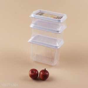 Hot selling 3pcs transparent fresh keeping box set