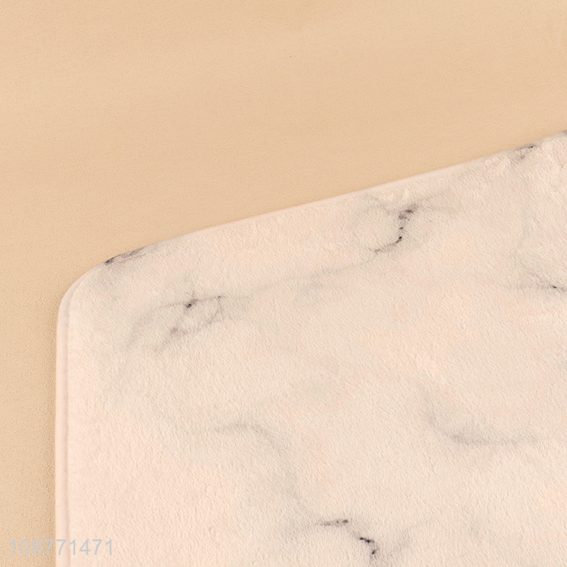 New product marble pattern flannel floor mat