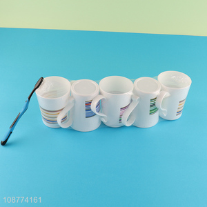 Good quality 5 pieces plastic cups mouthwash cups