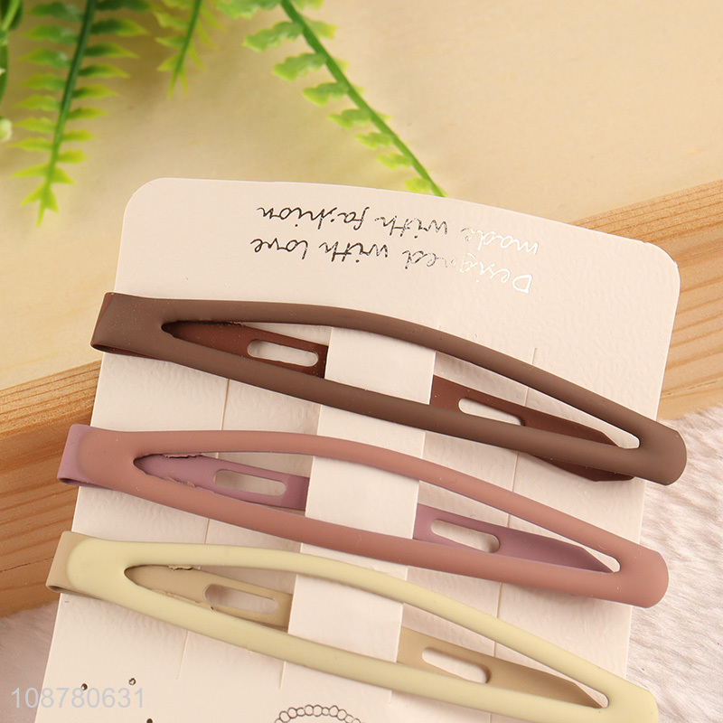 New arrival alloy snap hair clips hair barrettes