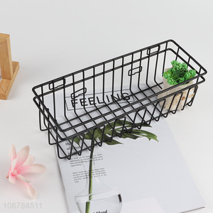 Hot selling wall mounted wire basket hanging bathroom shelf