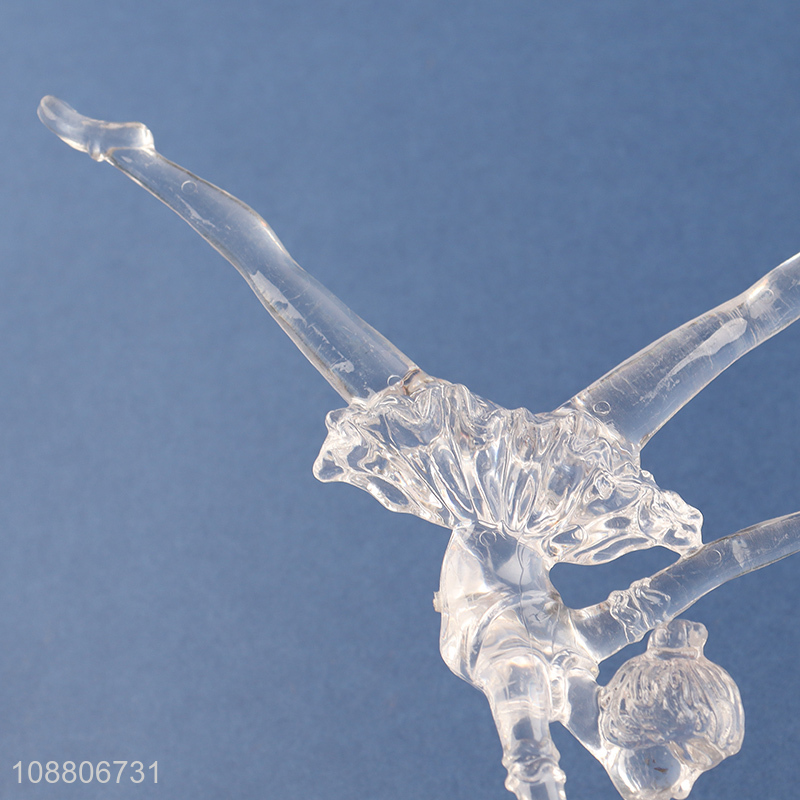 Wholesale clear acrylic ballerina ornaments Christmas tree hanging decor