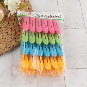 New arrival 24pcs plastic clothes clips food package clips