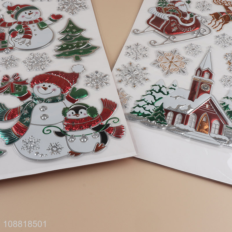 High quality home decor self-adhesive christmas sticker