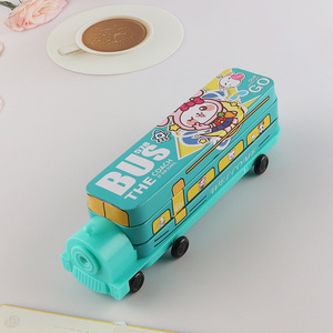 New product double-decker train shaped metal pencil box