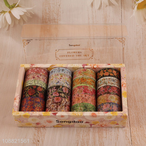 Hot selling 20 rolls floral washi paper tape set for crafts